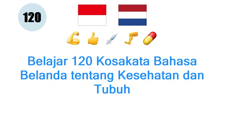 Belajar 120 Kosakata Bahasa Belanda tentang Kesehatan dan Tubuh